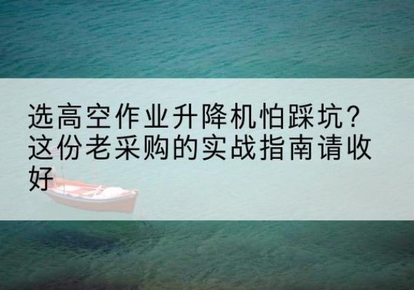 云霄高空作业升降机厂家推荐-选高空作业升降机怕踩坑？这份老采购的实战指南请收好